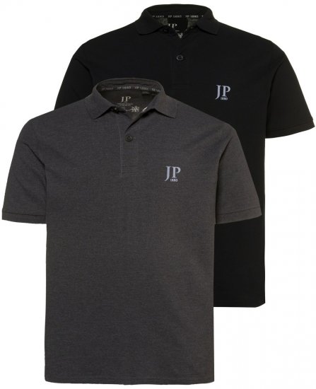 JP1880 704317 Polo majica 2 komada Tamnosiva - Polo majice - Muške Polo Majice Veliki Brojevi