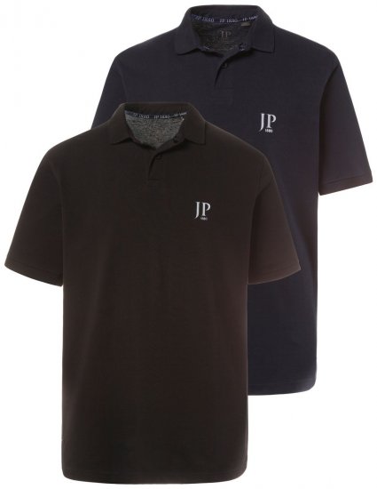 JP1880 704317 Polo majica 2 komada Crna/Tamnoplava - Polo majice - Muške Polo Majice Veliki Brojevi