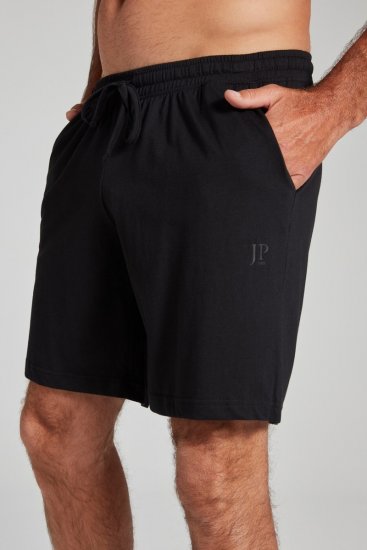 JP1880 Shorts Elastic Waistband Black - Sportske hlače & kratke - Muške Trenirke Veliki Brojevi