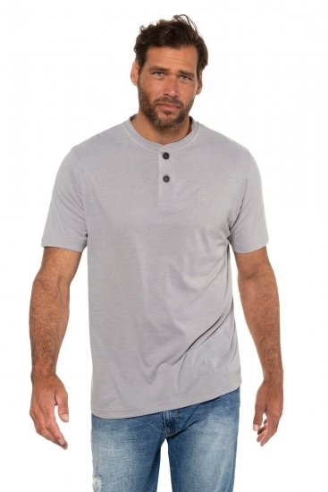 JP1880 708420 Majica Henley 2 komada Siva melanž - Majice Kratkih Rukava - Muške Majice Kratkih Rukava Veliki Brojevi 