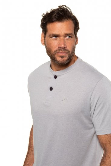 JP1880 708420 Majica Henley 2 komada Siva melanž - Majice Kratkih Rukava - Muške Majice Kratkih Rukava Veliki Brojevi 