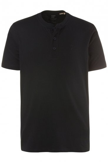 JP1880 708420 Majica Henley 2 komada Crna - Majice Kratkih Rukava - Muške Majice Kratkih Rukava Veliki Brojevi 