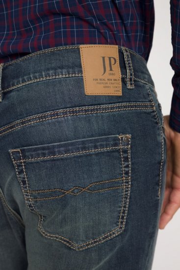 JP1880 Jeans Straight Fit Super Stretch Denim Used Blue - Traperice & hlače - Muške Traperice i Hlače Veliki Brojevi