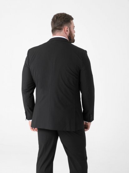 D555 Ted 4 Way Stretch Tailored Suit Jacket Crna - Odijela - Muška Odijela Veliki Brojevi