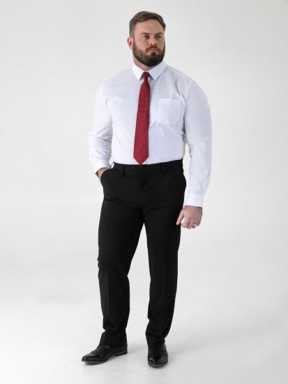 D555 Ted 4 Way Stretch Tailored Trouser Crna - Odijela - Muška Odijela Veliki Brojevi