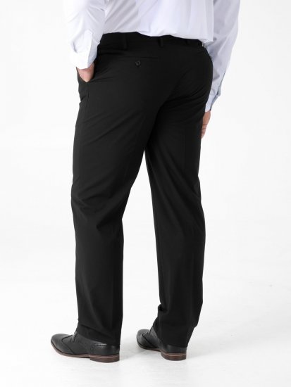 D555 Ted 4 Way Stretch Tailored Trouser Crna - Odijela - Muška Odijela Veliki Brojevi