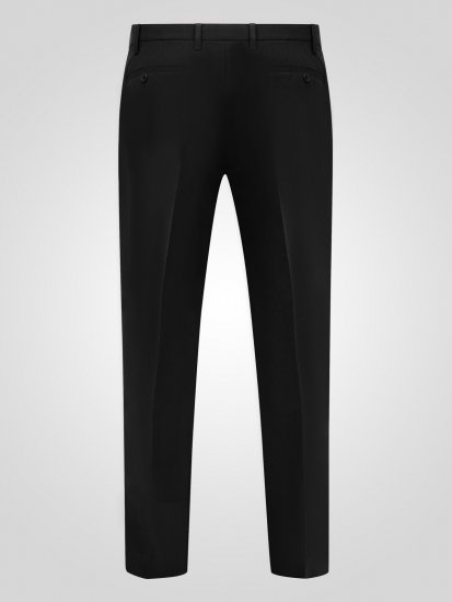 D555 Ted 4 Way Stretch Tailored Trouser Crna - Odijela - Muška Odijela Veliki Brojevi