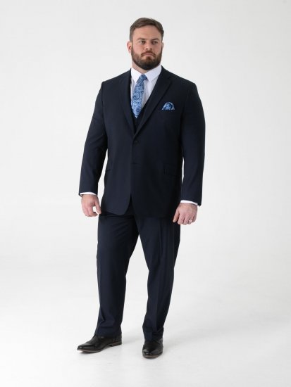 D555 Ted 4 Way Stretch Tailored Suit Jacket Tamnoplava - Odijela - Muška Odijela Veliki Brojevi