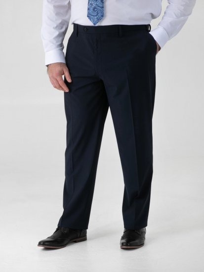 D555 Ted 4 Way Stretch Tailored Trouser Tamnoplava - Odijela - Muška Odijela Veliki Brojevi
