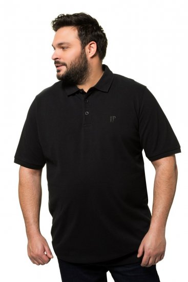JP1880 712617 Polo majica s krojem za trbuh Crna - Polo majice - Muške Polo Majice Veliki Brojevi