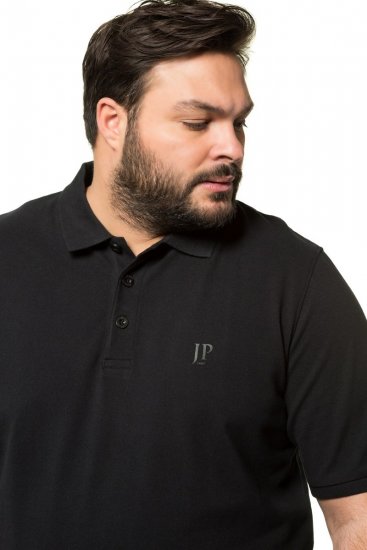 JP1880 712617 Polo majica s krojem za trbuh Crna - Polo majice - Muške Polo Majice Veliki Brojevi