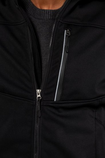 JP1880 714279 Softshell jakna s flis podstavom Crna - Jakne - Muške Jakne Veliki Brojevi