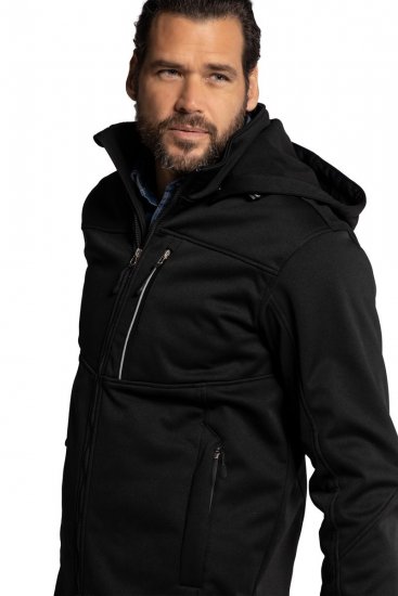 JP1880 714279 Softshell jakna s flis podstavom Crna - Jakne - Muške Jakne Veliki Brojevi