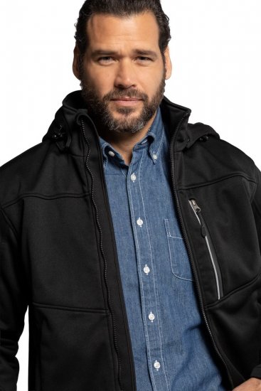 JP1880 714279 Softshell jakna s flis podstavom Crna - Jakne - Muške Jakne Veliki Brojevi