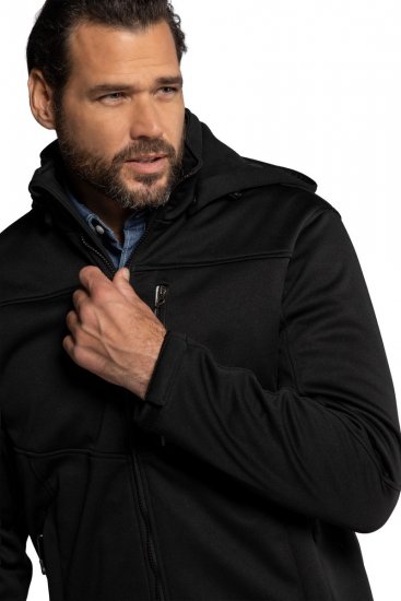 JP1880 714279 Softshell jakna s flis podstavom Crna - Jakne - Muške Jakne Veliki Brojevi