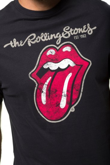 JP1880 Rolling Stones Graphic Band Comfort Fit T-Shirt Black - Majice Kratkih Rukava - Muške Majice Kratkih Rukava Veliki Brojevi 
