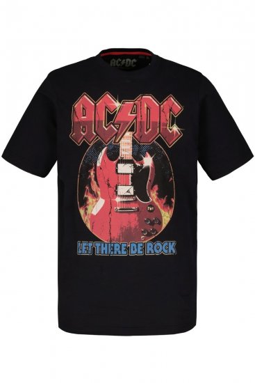 JP1880 ACDC - Let There Be Rock Vintage looking Band T-Shirt Black - Majice Kratkih Rukava - Muške Majice Kratkih Rukava Veliki Brojevi 