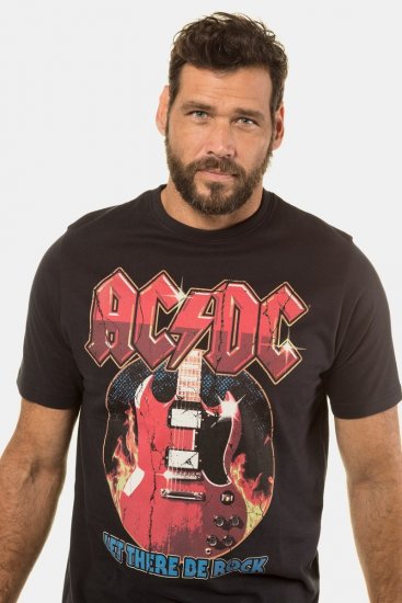 JP1880 ACDC - Let There Be Rock Vintage looking Band T-Shirt Black - Majice Kratkih Rukava - Muške Majice Kratkih Rukava Veliki Brojevi 