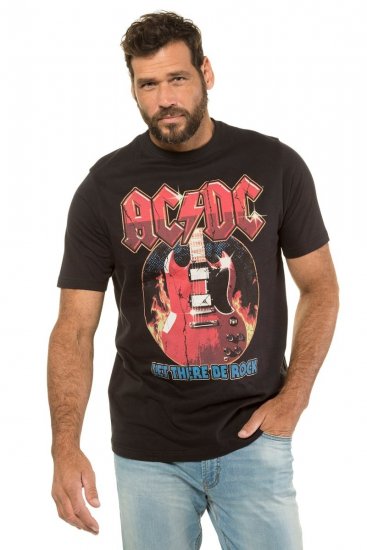 JP1880 ACDC - Let There Be Rock Vintage looking Band T-Shirt Black - Majice Kratkih Rukava - Muške Majice Kratkih Rukava Veliki Brojevi 