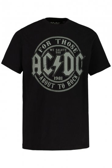 JP1880 AC/DC Graphic Comfort Fit Band T-Shirt Black - Majice Kratkih Rukava - Muške Majice Kratkih Rukava Veliki Brojevi 