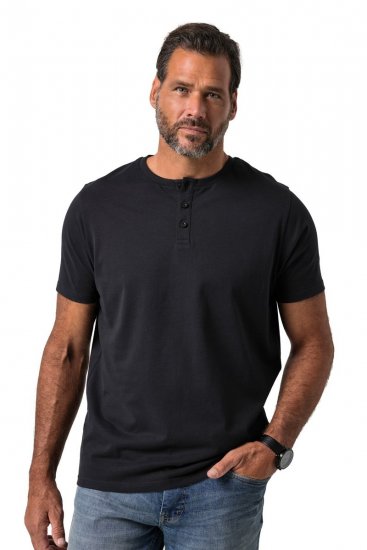 JP1880 726695 Henley majica Crna TALL - TALL T-shirts - Majice za Visoke Muškarce