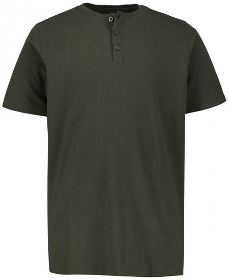JP1880 726695 Majica Henley Tamno maslinasta - Majice Kratkih Rukava - Muške Majice Kratkih Rukava Veliki Brojevi 