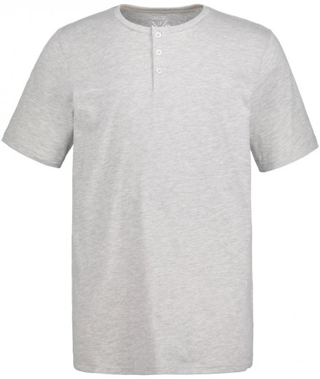 JP1880 726695 Majica Henley Siva melanž - Majice Kratkih Rukava - Muške Majice Kratkih Rukava Veliki Brojevi 