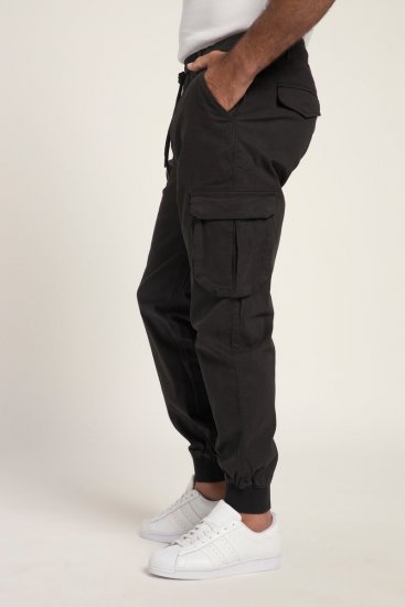 JP1880 Cargo Trousers with Many Pockets Stretchy Black - Traperice & hlače - Muške Traperice i Hlače Veliki Brojevi