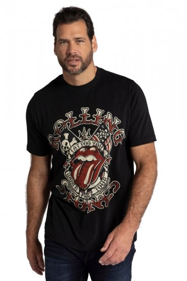 JP1880 Rolling Stones Graphic Comfort Fit Band T-Shirt Black - Majice Kratkih Rukava - Muške Majice Kratkih Rukava Veliki Brojevi 