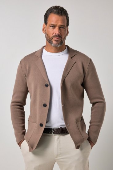 JP1880 Milano Flexnamic Pleteni sako Orahovo smeđa - Odijela - Muška Odijela Veliki Brojevi