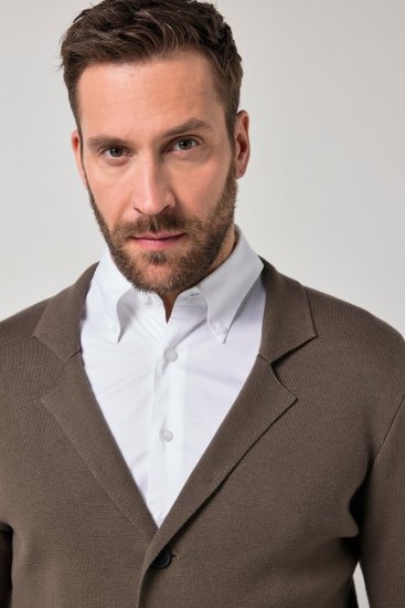 JP1880 Milano Flexnamic Pleteni sako Khaki smeđa - Odijela - Muška Odijela Veliki Brojevi