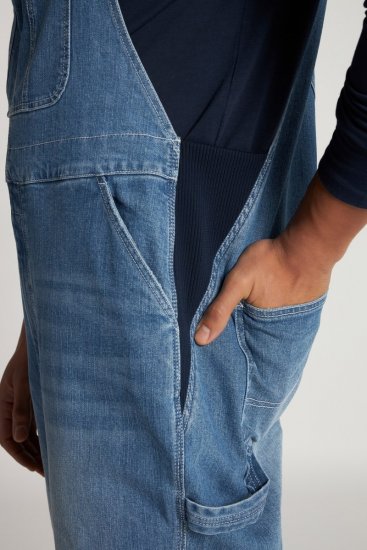 JP1880 Dungarees Denim Adjustable Straps Blue - Traperice & hlače - Muške Traperice i Hlače Veliki Brojevi