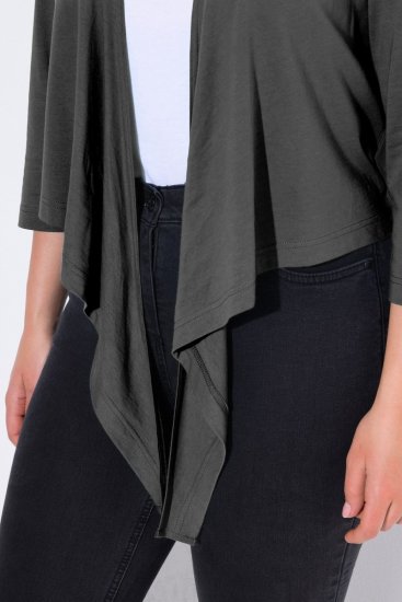 Ulla Popken 794514 Bolero od džersija za vezanje Antracit - Bolera - 