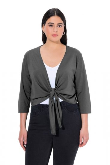 Ulla Popken 794514 Bolero od džersija za vezanje Antracit - Bolera - 