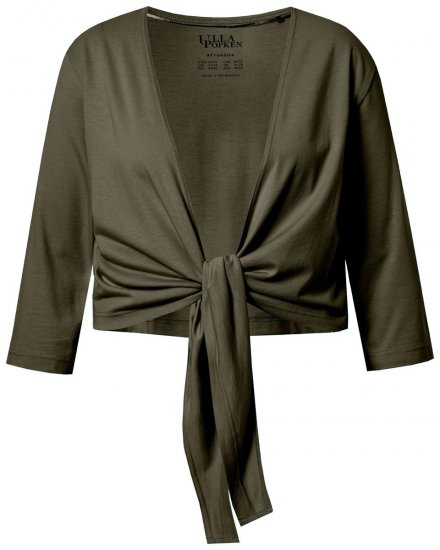 Ulla Popken 794514 Bolero od džersija za vezanje Tamnozelena - Bolera - 