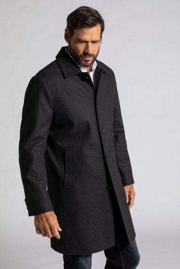 JP1880 Coat Wool Blend Water Repellent Dark Grey - Jakne - Muške Jakne Veliki Brojevi