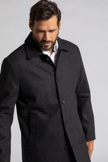 JP1880 Coat Wool Blend Water Repellent Dark Grey - Jakne - Muške Jakne Veliki Brojevi