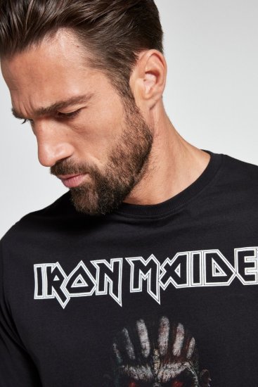 JP1880 Iron Maiden Graphic Band T-Shirt Black - Majice Kratkih Rukava - Muške Majice Kratkih Rukava Veliki Brojevi 