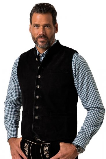 JP1880 Vest Goat Suede Traditional Black - Svečana odjeća - Svečana i blagdanska odjeća – Slavite elegantno i udobno