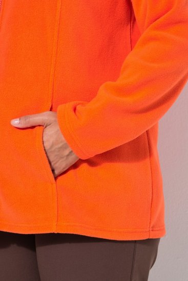 Ulla Popken 796970 Lagana flis jakna Narančastocrvena - Odjeća od flisa - 