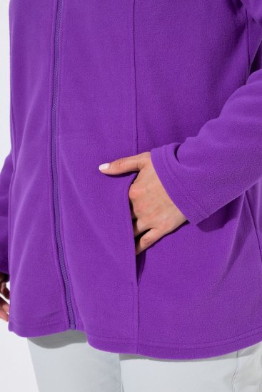 Ulla Popken 796970 Lagana flis jakna Tamnoljubičasta - Odjeća od flisa - 