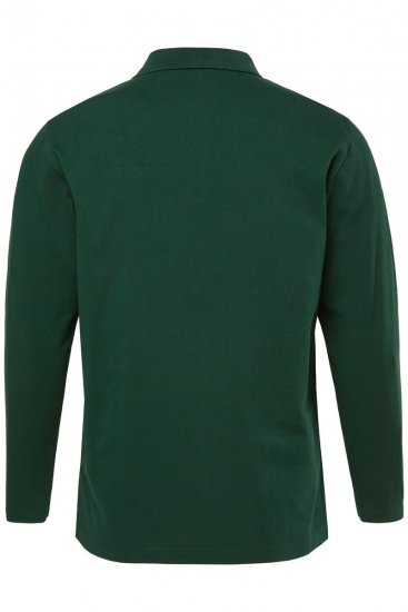 JP1880 Polo Shirt Long Sleeve Pique Dark Green - Polo majice - Muške Polo Majice Veliki Brojevi