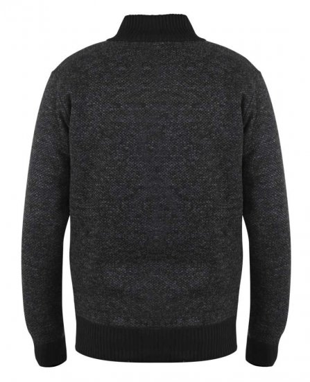 D555 Cavendish Black Jumper With Bonded Fleece Lining And Pocket - Puloveri & dukserice - Muške Puloveri & dukserice veliki brojevi