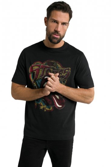 JP1880 Rolling Stones Graphic Band T-Shirt Black - Majice Kratkih Rukava - Muške Majice Kratkih Rukava Veliki Brojevi 