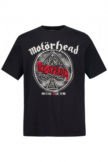JP1880 Motörhead ACE Graphic Comfort Fit Band T-Shirt Black - Majice Kratkih Rukava - Muške Majice Kratkih Rukava Veliki Brojevi 