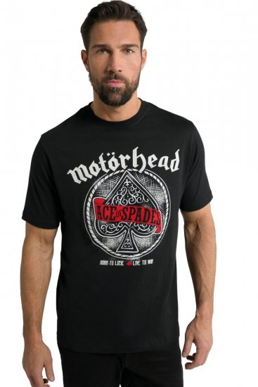 JP1880 Motörhead ACE Graphic Comfort Fit Band T-Shirt Black - Majice Kratkih Rukava - Muške Majice Kratkih Rukava Veliki Brojevi 
