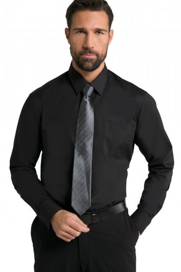 JP1880 Shirt Business Kent Collar Long Sleeve Black TALL - MUŠKA ODJEĆA MT-6XLT - Odjeća za Visoke Muškarce