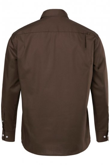 JP1880 Shirt Business Long Sleeve Brown - Košulje - Muške Košulje Veliki Brojevi