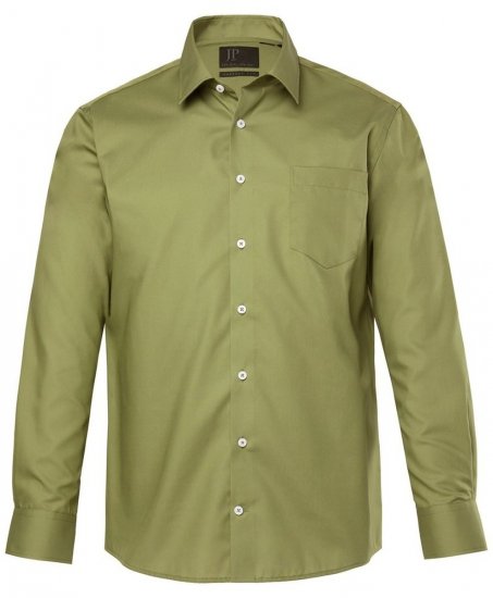 JP1880 Shirt Business Long Sleeve Green - Košulje - Muške Košulje Veliki Brojevi