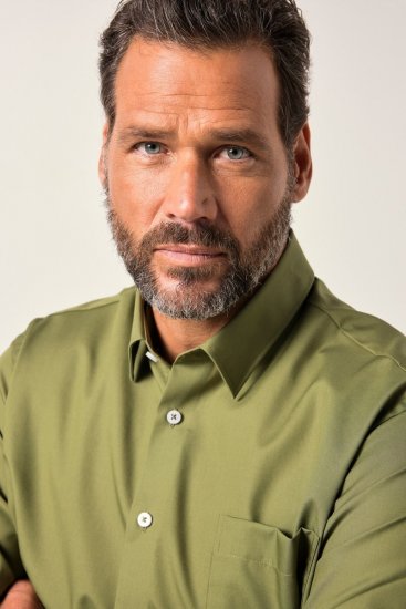 JP1880 Shirt Business Long Sleeve Green - Košulje - Muške Košulje Veliki Brojevi